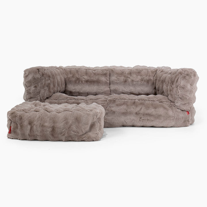 Albert 2-zitsbank Zitzak - Namaakbont Bubble Mink 02