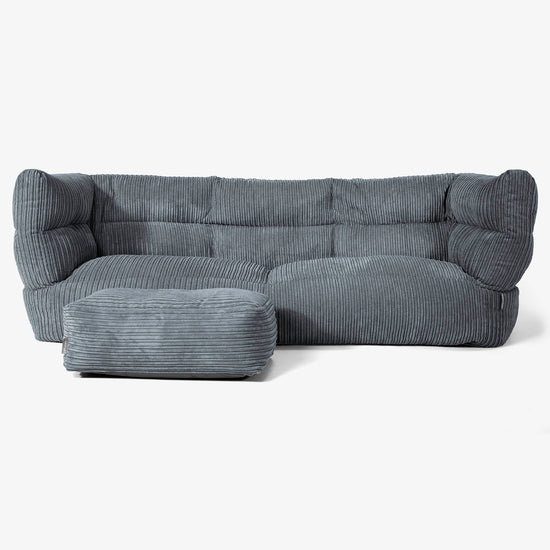 Albert 3-zitsbank Zitzak 2.0 - Corduroy Leisteengrijs 02