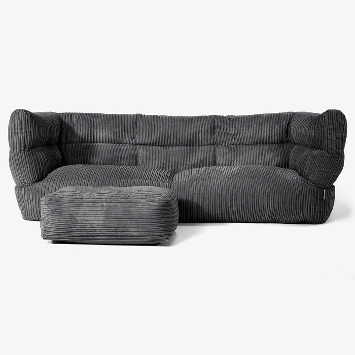 Albert 3-zitsbank Zitzak 2.0 - Corduroy Zwart 02