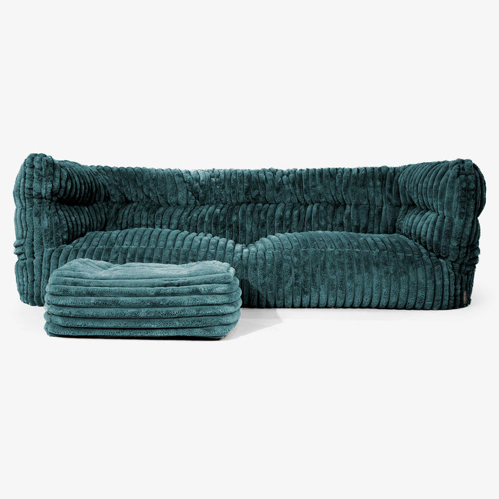 Albert 3-zitsbank Zitzak 2.0 - Ultra Pluche Corduroy Teal 02