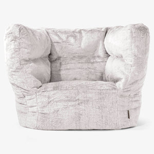 Albert Zitzak Fauteuil 2.0 - Nepkonijnenbont Lichtgrijs