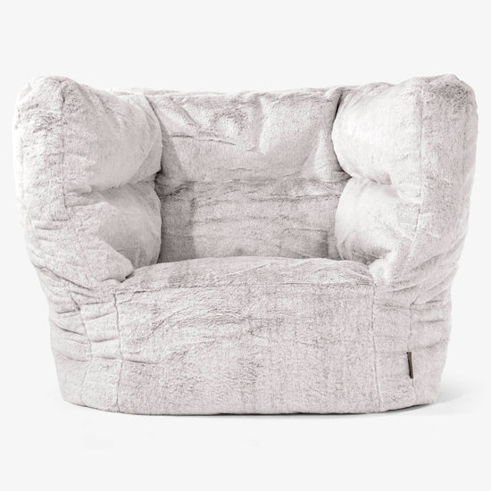 Albert Zitzak Fauteuil 2.0 - Nepkonijnenbont Lichtgrijs 01