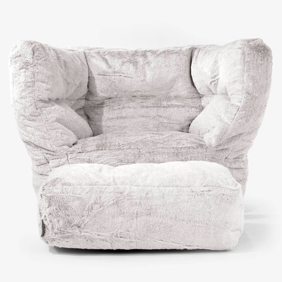 Albert Zitzak Fauteuil 2.0 - Nepkonijnenbont Lichtgrijs 02