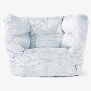 Albert Zitzak Fauteuil 2.0 - Nepkonijnenbont Stoffig Blauw
