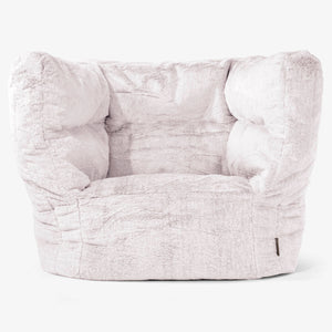 Albert Zitzak Fauteuil 2.0 - Nepkonijnenbont Stoffig Roze