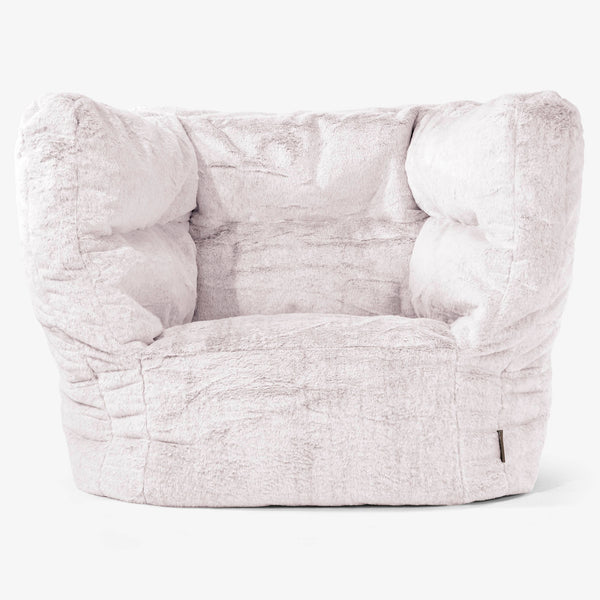 Albert Zitzak Fauteuil 2.0 - Nepkonijnenbont Stoffig Roze