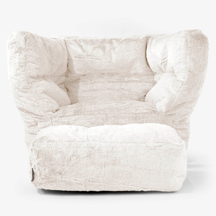 Albert Zitzak Fauteuil 2.0 - Nepkonijnenbont Wit 02