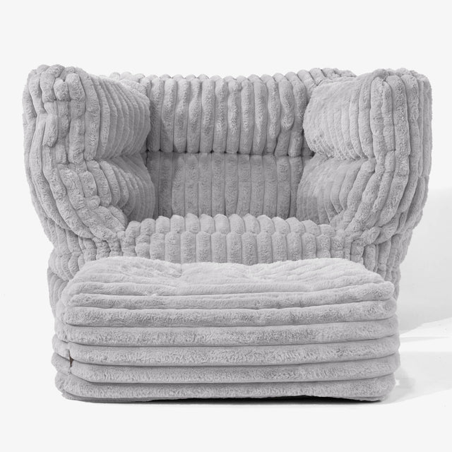 Albert Zitzak Fauteuil 2.0 - Ultra Pluche Corduroy Grijs