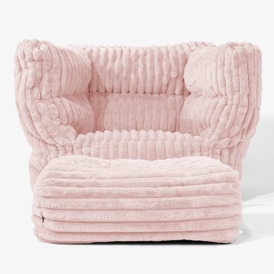 Albert Zitzak Fauteuil 2.0 - Ultra Pluche Corduroy Stoffig Roze 02