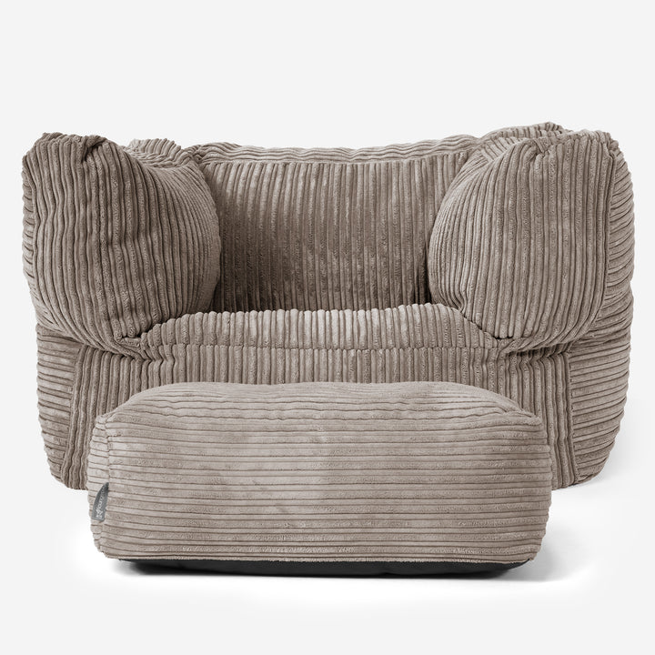 Albert Zitzak Fauteuil - Corduroy Beigegrijs 02
