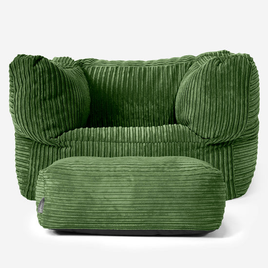 Albert Zitzak Fauteuil - Corduroy Bosgroen 02