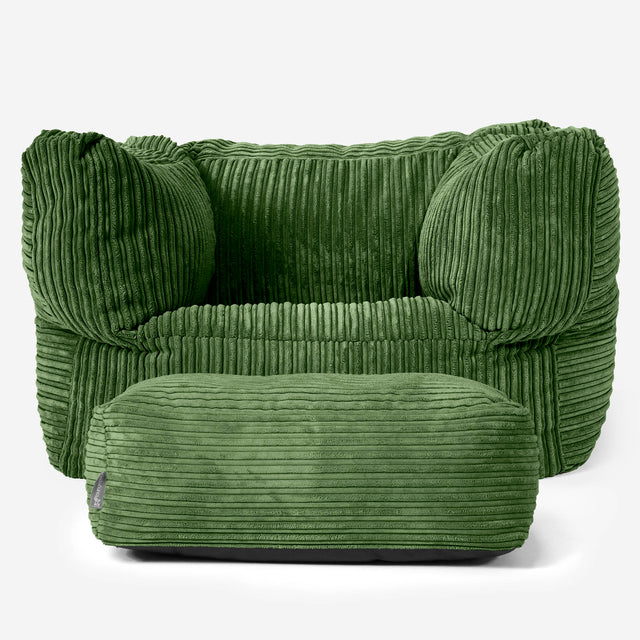 Albert Zitzak Fauteuil - Corduroy Bosgroen 02