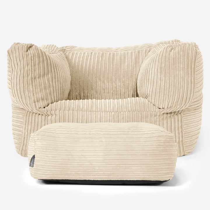 Albert Zitzak Fauteuil - Corduroy Crème 02