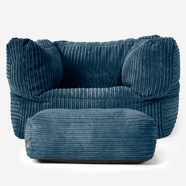 Albert Zitzak Fauteuil - Corduroy Marineblauw 02