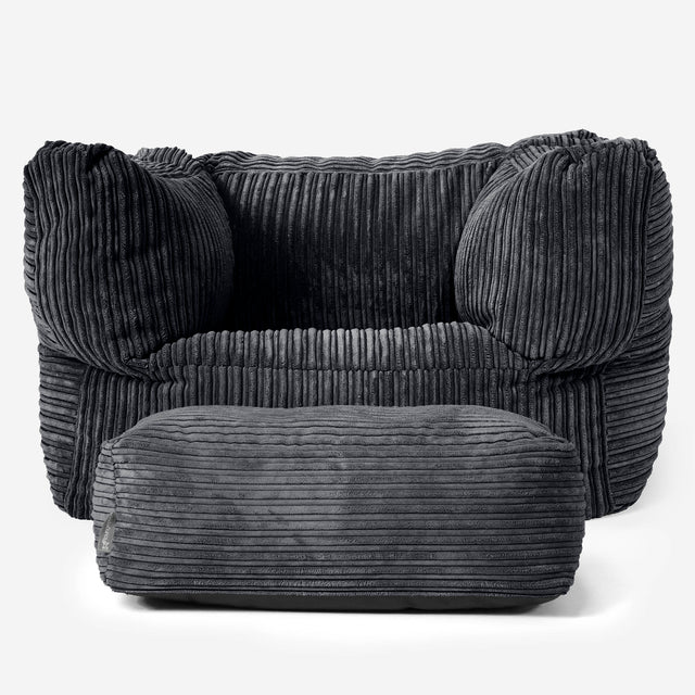 Albert Zitzak Fauteuil - Corduroy Zwart 02