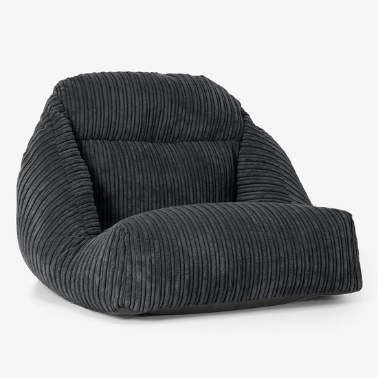 Aya Vloer Zitzakstoel - Corduroy Zwart 01