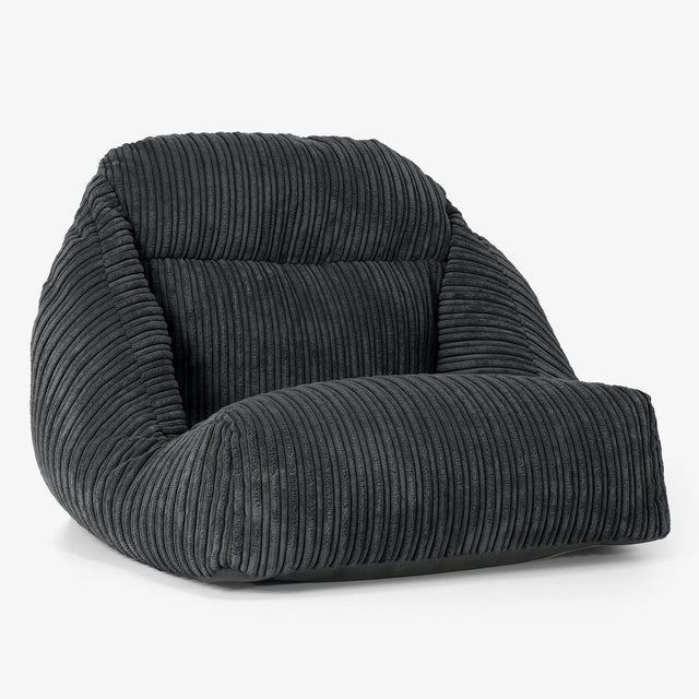 Aya Vloer Zitzakstoel - Corduroy Zwart 01