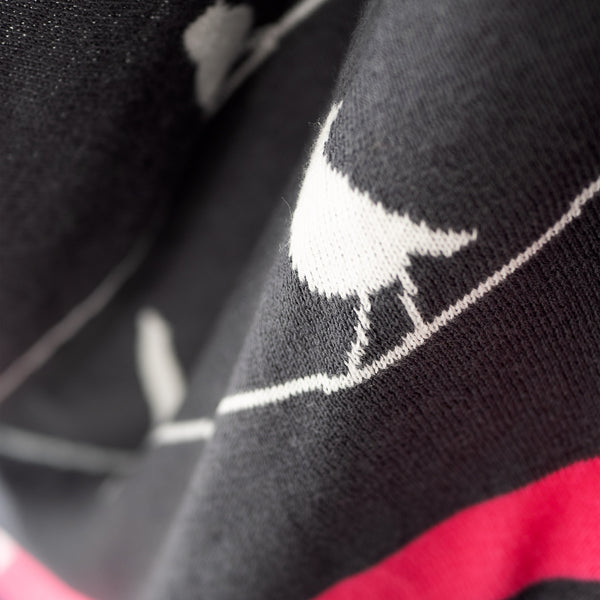 Bank Sierdeken - Gebreid Bird Fabric Close-up Image