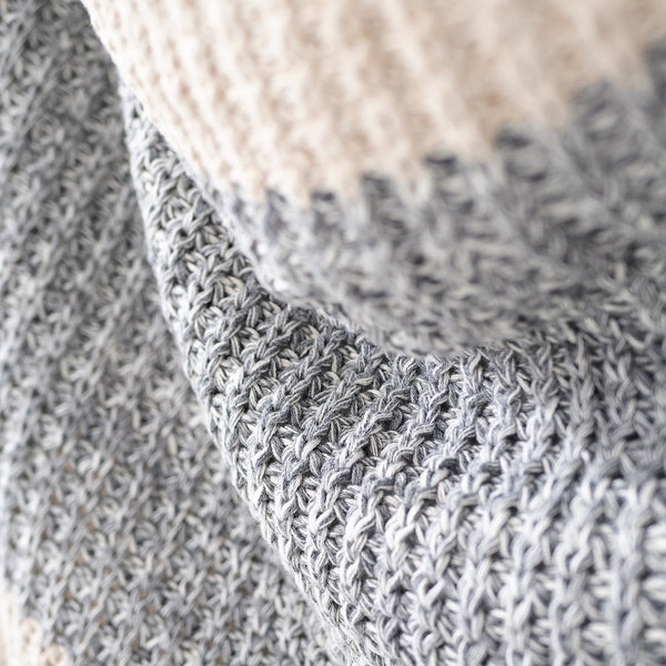 Bank Sierdeken - Gebreid Chester Grijs Fabric Close-up Image