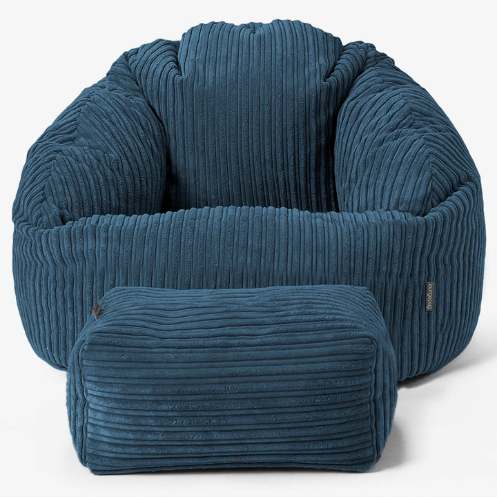 Zitzakstoel Bubble - Corduroy Marineblauw 02