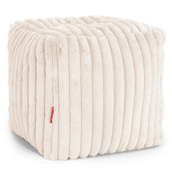 Kubus Voetenbank Pouf Vervangende Hoes - Ultra Pluche Corduroy 01