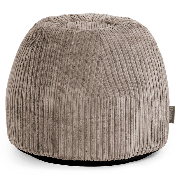 Kaptafel Poef Stoel - Corduroy Beigegrijs 01