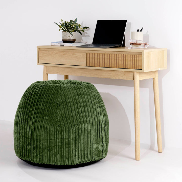 Ergonomische Bureau-pouffe Stoel - Corduroy Bosgroen 02