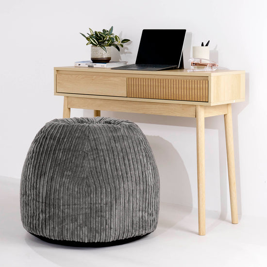 Ergonomische Bureau-pouffe Stoel - Corduroy Graphite Grijs 02