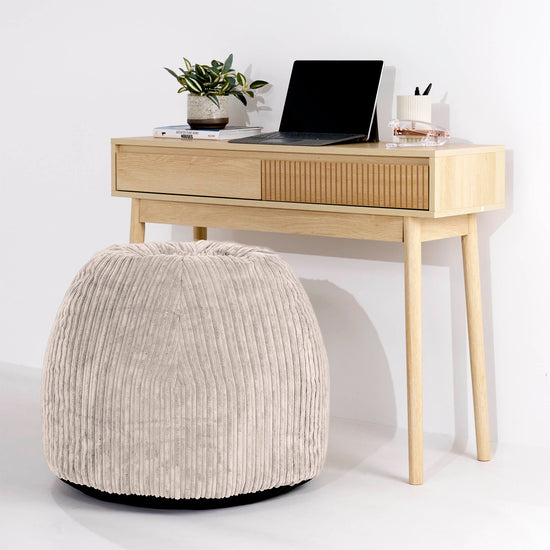 Ergonomische Bureau-pouffe Stoel - Corduroy Ivoor 02