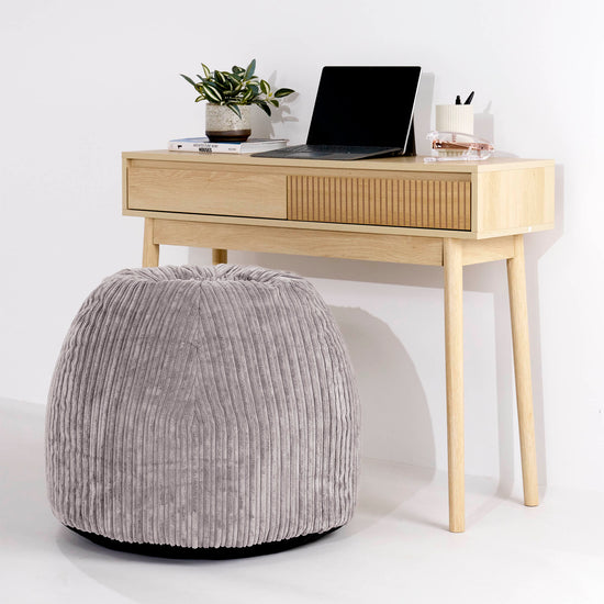 Ergonomische Bureau-pouffe Stoel - Corduroy Zilvergrijs 02