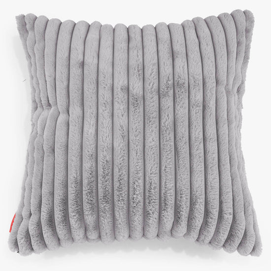 Extra Grote Kussenhoes 70 x 70cm - Ultra Pluche Corduroy Grijs 01