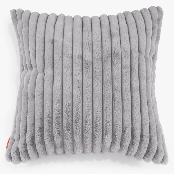 Extra Grote Kussenhoes 70 x 70cm - Ultra Pluche Corduroy Grijs 01
