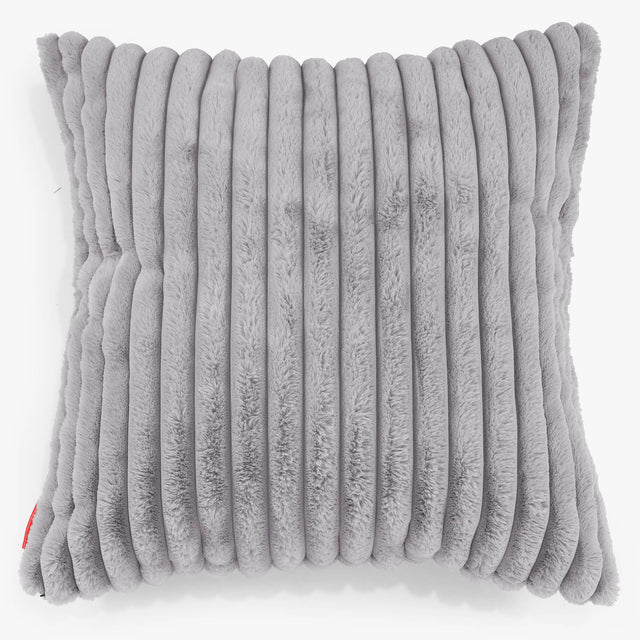 Extra Grote Kussenhoes 70 x 70cm - Ultra Pluche Corduroy Grijs 01