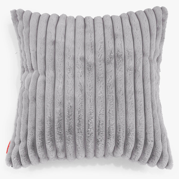 Extra Grote Kussenhoes 70 x 70cm - Ultra Pluche Corduroy Grijs 01