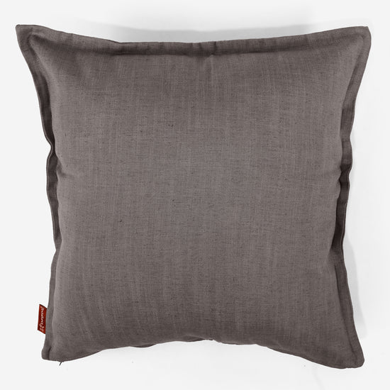 Extra Grote Kussenhoes 70 x 70cm - Linnen Look Leisteengrijs 01