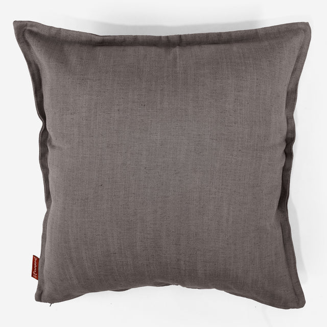 Extra Grote Kussenhoes 70 x 70cm - Linnen Look Leisteengrijs 01