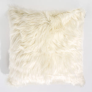 Extra Grote Kussenhoes 70 x 70cm - Mongoolse Imitatiebont Crème