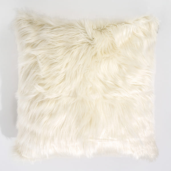 Extra Grote Kussenhoes 70 x 70cm - Mongoolse Imitatiebont Crème 01