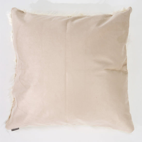 Extra Grote Kussenhoes 70 x 70cm - Mongoolse Imitatiebont Crème 02