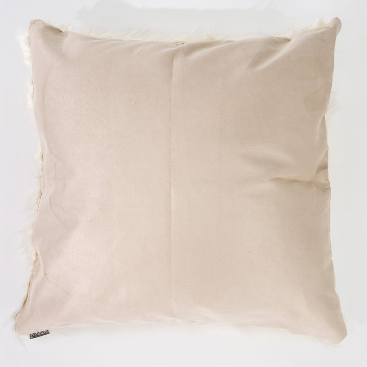 Extra Grote Kussenhoes 70 x 70cm - Mongoolse Imitatiebont Crème 02