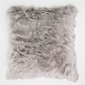 Extra Grote Kussenhoes 70 x 70cm - Mongoolse Imitatiebont Grijs