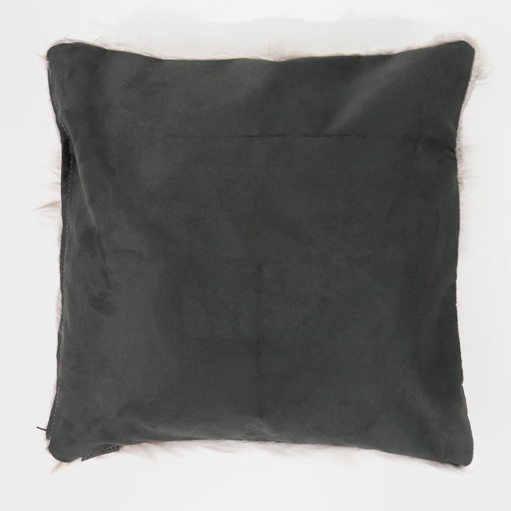 Extra Grote Kussenhoes 70 x 70cm - Mongoolse Imitatiebont Grijs 02