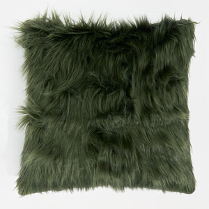 Extra Grote Kussenhoes 70 x 70cm - Mongoolse Imitatiebont Saliegroen