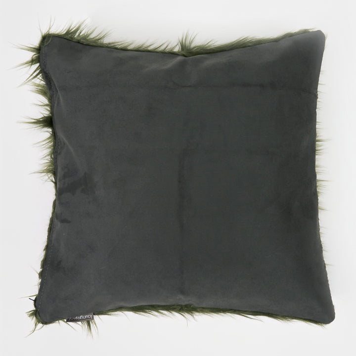 Extra Grote Kussenhoes 70 x 70cm - Mongoolse Imitatiebont Saliegroen 02