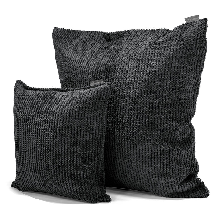 Extra Grote Kussenhoes 70 x 70cm - Pompom Zwart 02
