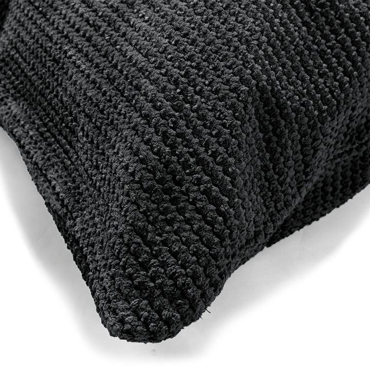 Extra Grote Kussenhoes 70 x 70cm - Pompom Zwart 03