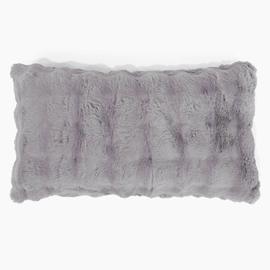 Gigantische Langwerpige Kussenhoes 40 x 70cm - Namaakbont Bubble Grijs 01