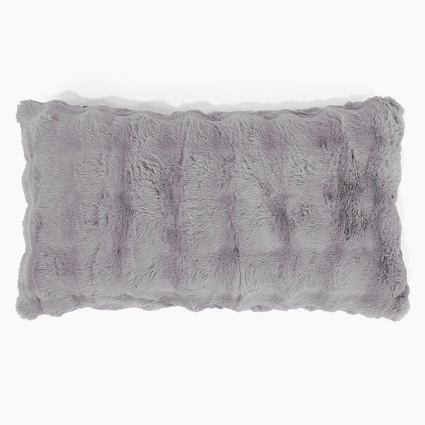 Gigantische Langwerpige Kussenhoes 40 x 70cm - Namaakbont Bubble Grijs 01