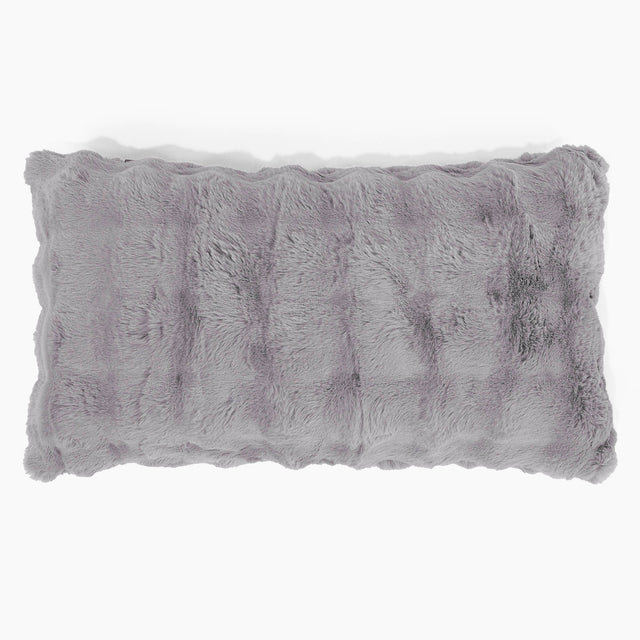 Gigantische Langwerpige Kussenhoes 40 x 70cm - Namaakbont Bubble Grijs 01