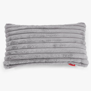 Gigantische Langwerpige Kussenhoes 40 x 70cm - Ultra Pluche Corduroy Grijs